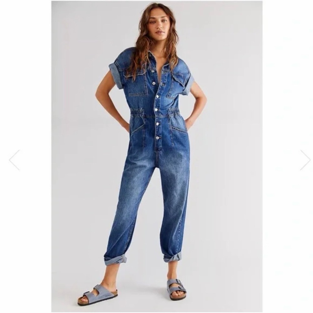 Free People - Marci Denim Jumpsuit - Large